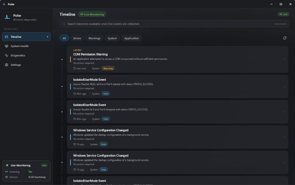 Pulse Timeline
